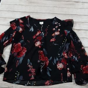 A New Day womens floral blouse